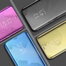 Зеркальный чехол-книжка-подставка Mirror Case для смартфона Xiaomi Redmi 10 / Xiaomi Redmi 10 Prime, противоударный чехол, пластик + полиуретан, смарт-чехол (при открытии чехла экран включается), Kview Magic Mirror, возможность трансформации чехла в подставку для просмотра видео, чёрный, синий, фиолетовый, золотой, розовый, Киев