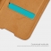 Чехол-книжка Nillkin (серия Qin) для смартфона OnePlus 8 Pro, смарт-чехол, чехол-книжка, противоударный чехол, горизонтальный флип, пластик, искусственная кожа, PU, чёрный, коричневый, красный, Киев
