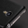 Чехол-накладка для смартфона Meizu M1 Note, бампер, искусственная кожа, хромированная рамка, чёрный, оранжевый, Киев