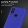 Чехол-накладка iMak (серия Cowboy Case) + плёнка для смартфона Xiaomi Mi Max 3, противоударный бампер, шероховатый пластик, поликарбонат, защитная плёнка, съёмное кольцо для пальца, крючок для крепления в автомобиле, чёрный, синий, Киев