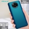 Чехол-накладка Nillkin Super Frosted Shield для смартфона Xiaomi Poco X3 NFC, противоударный бампер, рифлёный пластик, чёрный, белый, золотой, красный, сапфирово-синий (Sapphire Blue), сине-зелёный (Peacock Blue), мятный (Mint Green), подставка для просмотра видео, Киев