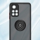 Чехол-накладка с контрастными кнопками и магнитным кольцом для Xiaomi Poco M4 Pro 5G / Xiaomi Redmi Note 11 (China), полупрозрачный поликарбонат + рама из термополиуретана, накладка на кнопки регулировки громкости, накладка для защиты блока камер, несъёмное кольцо для пальца, которое также можно использовать как подставку при просмотре видео, в кольцо встроен металлический сердечник, который крепится к автомобильным магнитным держателям, Киев