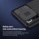 Чехол с защитной шторкой для камеры Nillkin CamShield для смартфона Xiaomi Poco X3 GT / Xiaomi Redmi Note 10 Pro 5G (China), противоударный бампер, рифлёный пластик, шторка-слайдер для защиты камеры от механических воздействий, чёрный, синий, Киев