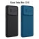 Чехол с защитной шторкой для камеры Nillkin CamShield для смартфона Xiaomi Redmi Note 12 4G, противоударный бампер, рифлёный пластик, шторка-слайдер для защиты камеры от механических воздействий, чёрный, синий, Киев, Київ