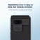 Чехол с защитной шторкой для камеры Nillkin CamShield Pro для смартфона Google Pixel 8, задняя панель из поликарбоната + рама из термополиуретана, дополнительная защита углов смартфона «воздушными подушками», шторка-слайдер для защиты камеры от механических воздействий, накладки на кнопки регулировки громкости, чёрный, синий, зелёный, Киев, Київ