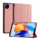 Чохол-книжка Dux Ducis (серія Domo) для планшета Xiaomi Redmi Pad SE 8.7, горизонтальний фліп, штучна шкіра, термополіуретан, ПВХ, мікрофайбер, захист кутів планшета «повітряними подушками», магнітне тримання чохла в закритому стані, смарт-чохол (екран вмикається при відкритті чохла і вимикається при закритті), 2 режими складання чохла, металевий шильд «Dux Ducis» на лицьовому боці, чорний, синій, рожевий, Київ, Киев
