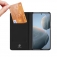 Чехол-книжка Dux Ducis Skin Pro для смартфона Xiaomi Poco X6 Pro / Xiaomi Redmi K70E, горизонтальный флип, искусственная кожа, накладка из термополиуретана, встроенные магниты для фиксации чехла в закрытом и открытом состоянии, отделение для платёжных карт / визиток, возможность трансформации чехла в подставку для просмотра видео, чёрный, синий, золотой, розовый, Киев, Київ