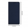 Чехол-книжка Dux Ducis Skin Pro для смартфона Xiaomi Redmi Note 14 5G / Poco M7 Pro 5G, горизонтальный флип, искусственная кожа, накладка из термополиуретана, встроенные магниты для фиксации чехла в закрытом и открытом состоянии, отделение для платёжных карт / визиток, возможность трансформации чехла в подставку для просмотра видео, чёрный, синий, золотой, розовый, Киев, Київ