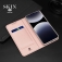 Чехол-книжка Dux Ducis Skin Pro для смартфона Xiaomi Redmi Note 14 Pro 4G, горизонтальный флип, искусственная кожа, накладка из термополиуретана, встроенные магниты для фиксации чехла в закрытом и открытом состоянии, отделение для платёжных карт / визиток, возможность трансформации чехла в подставку для просмотра видео, чёрный, синий, золотой, розовый, Киев, Київ