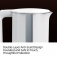 Електричний чайник Xiaomi Mijia Electric Kettle 1S, модель MJDSH03YM, безшовна колба з нержавіючої сталі AISI 304, матовий пластик, двошарова конструкція з повітряним ізоляційним прошарком між колбою і корпусом, запобігає опікам, термостат Strix (Велика Британія), функція підтримування постійної температури 55°, клавіша вмикання з підсвіткою, кнопка на ручці для відкривання кришки, кришка відкривається під кутами 30° та 70°, потрійний захист від уражения електричним струмом, 1,7 л, 1800 Вт, Київ, Киев