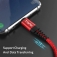 Кабель TOPK (USB – USB Type-C) для зарядки и передачи данных, луженая медь, термопластичный эластомер и нейлоновая оплётка, разъёмы из алюминиевого сплава, поддерживает быструю зарядку Qualcomm Quick Charge 3.0 (для устройств с функцией быстрой зарядки), встроенный смарт-чип, длина 0,5 м, чёрный, красный, синий, фабричная упаковка, Киев