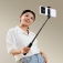 Монопод / штатив для селфі Xiaomi Selfie Stick Mini Version, модель XMZJZPGO2YM, сплав на основі анодованого алюмінія, монопод (селфі-палка), трипод (штатив), телескопічна конструкція, яка трансформується у штатив (ніжки штатива сховані в корпусі), силіконові накладки на ніжки проти ковзання, тримач для смартфона з поворотним механізмом на 90° вліво і на 90° вправо, знімний bluetooth пульт ДК, світловий індикатор на пульті, CR1632, розкладається на 520 мм, Київ, Киев