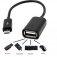 OTG кабель USB – microUSB, для подключения периферийных устройств к смартфонам и планшетам с коннектором microUSB, поддерживающим функцию OTG (флешек, внешних жёстких дисков, клавиатур, мышей и т.п.), USB (мама), microUSB (папа), чёрный, Киев