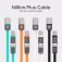 Кабель Nillkin Plus (USB – microUSB / Lightning) для Android и Apple, кабель «два в одном», бескислородная медь и оплётка из термопластичного эластомера, плоский кабель, 5 V / 2,1 A, 1,2 м, чёрный, белый, оранжевый, зелёный, Киев
